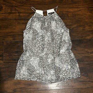 Leopard Print Halter Neck Sleeveless Blouse